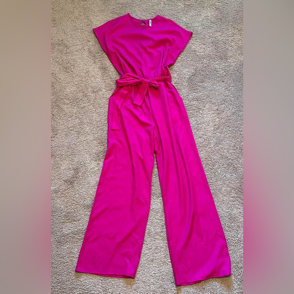 Women’s Pink wide leg jumpsuit
